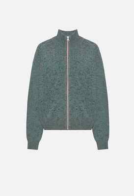 John Elliott Tommy Full Zip Sweater Aqua Multi Sz 1 | Small