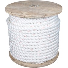 2" Poly Dacron Rope Twisted 3 Strand Line - Marine, Commercial, Arborist, DIY