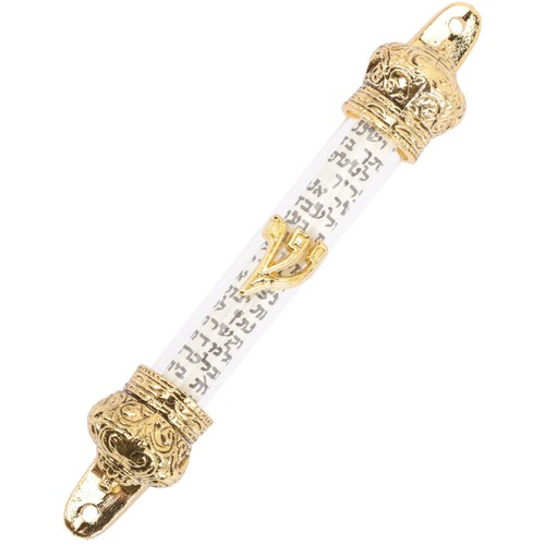 Metall Mezuzah mit Schriftrolle religiöse Tür jüdische Mizwa Segensgeschenk-RF - Bild 3 von 12
