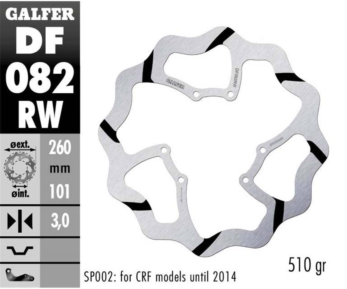 Galfer Front Brake Disc WAVE FIXED GROOVED 260x3mm HONDA CRF 450 L 2019