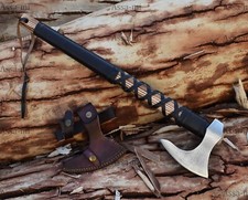 Custom Handmade RAGNAR VIKING AXE Hand Forged ,Camping Axe, Christmas, Birthday