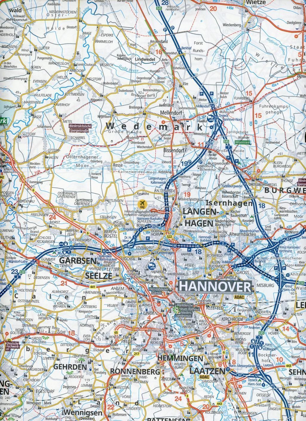 Thumbnail - Adac Regionalkarte Blatt 5 Hamburg, Hannover, Magdeburg 1:150 000 |