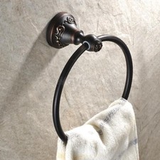 Oil Rubbed Bronze Bathroom Accessories Round Towel Ring Holder Bath Hardware