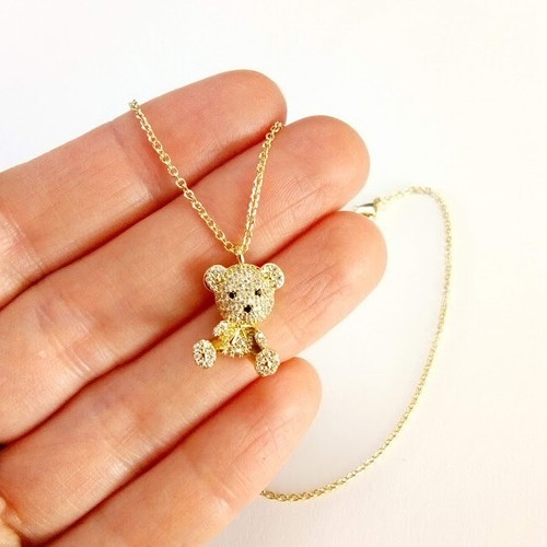 Cute little Teddy Bear Necklace * 40cm 15.7inch adjustable chain * choose colour - Picture 8 of 19