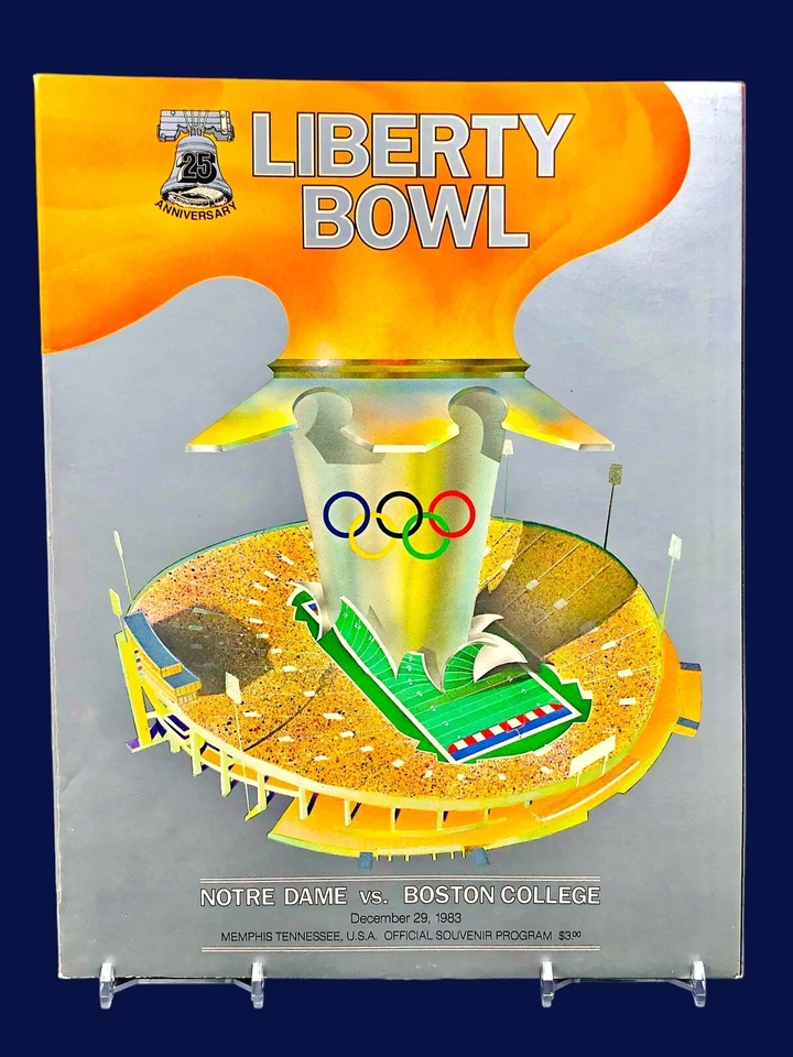 Notre Dame vs Boston College 1983 Liberty Bowl Football Program Doug Flutie MVP - Image 2 of 4