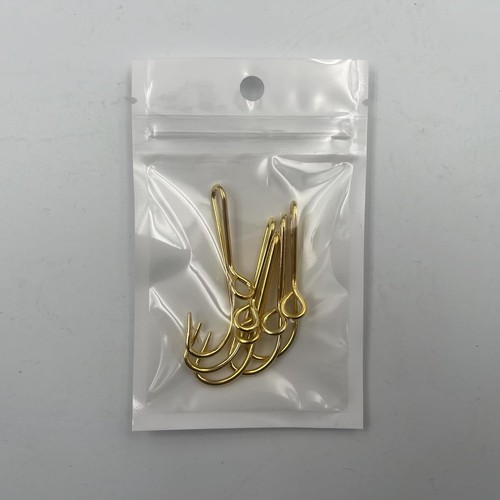 5PCS EAGLE CLAW HAT HOOKS Hat Pin/Tie Clasp GOLD PLATED FISH HOOK HAT PINS - Picture 2 of 5
