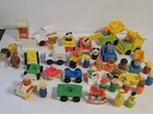 70's Vintage Fisher-Price Little People figures, vehicles, and accessories