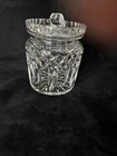 💥Lismore Irish Biscuit Barrel & Lid Hand Blown Waterford Versatile Jar 6 1/2".