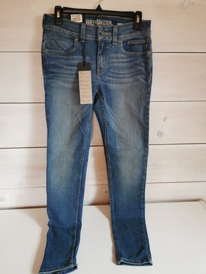 Harley Davidson HD Women's Skinny Mid Rise Jeans Blue 99245-19VW Sz 27 NWT