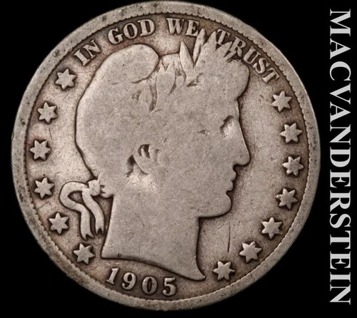 1905-S Barber Half Dollar — photo from the most recent tracked eBay sale