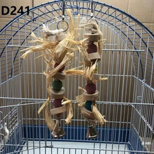 Wooden Chain Parrot Bite Toy Parakeets Cockatiels Toys Parrot Bird Toy D241 2pcs