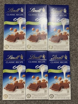 Lindt Classic Recipe Hazelnut White Chocolate Bar 4.4 oz 6-Bar-Pack