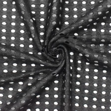 Oil Black Famous Maker Stretch Mesh Yoga Activewear Fabric