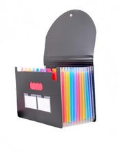 13 Pocket Expanding Accordion File Folder,A4 Letter Size 33x24cm, Black