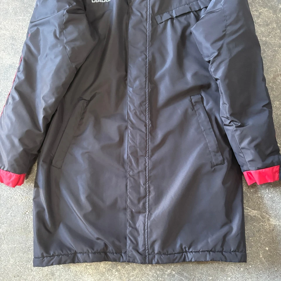 Chaqueta Abrigo de Banco Diadora Verano para Hombres S Negra Trench Puffer Insultada Larga Con Capucha Foto 3 de 4