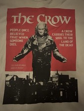 The Crow Official Merchandise Movie Poster Beige Shirt Size Large Excellent Cond