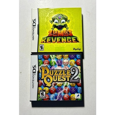 DS Video Game Puzzle Bundle Lot Works Great! CIB Nice! Zuma & puzzle quest