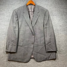 Lauren Ralph Lauren Blazer 46R Slate Gray 100 Wool Single Breast 4 Button Cuff