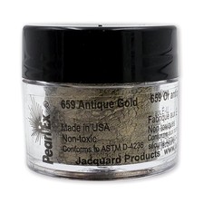 Jacquard Pearl Ex Pigment Powder 3 Grams Antique Gold - Loose Mica Powder for