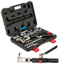 Hydraulic Flaring Tool Kits 45° Double Flaring Tools Brake Repair for 3/16"-1/2"