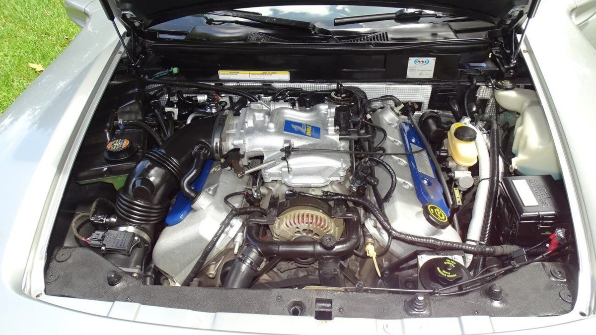 The Qvale Mangusta is powered by an SVT Cobra V8 Engine
