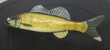 Nice Used Vintage Grand Daddy Bait Co Fish Decoy Walleye FISH SPEARING DECOY USA