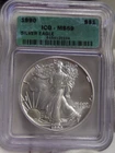 1990 US Silver Eagle $1 ICG MS69 Semi Key