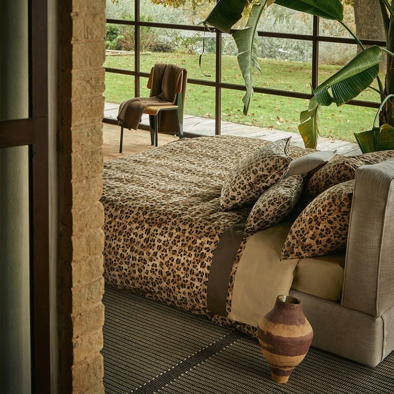 Lenzuola Matrimoniale Letto 2 Piazze Parure Cotone FAZZINI Animalier Leopardato, fotografia 6 di 12