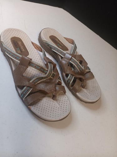 Skechers Outdoor Lifestyle Women's Size 8 Sandal Beige Shoes Flip Flop - Picture 4 of 11