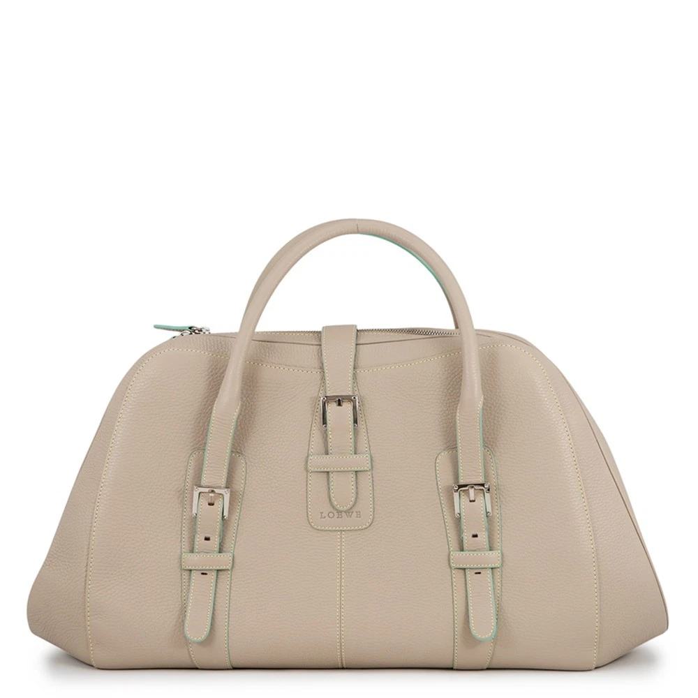Loewe — LOEWE Senda Travel Bag Leather Beige