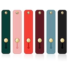 6 Pieces Phone Strap Grip, Telescopic Phone Finger Strap Stand, Vintage Colors
