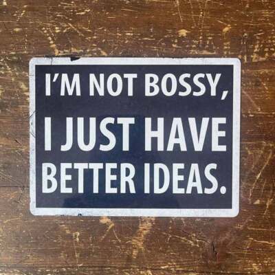 Wandschild I'm Not Bossy I Just Have Better Ideas aus Metall