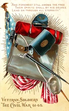 Civil War Veteran Army Postcard 