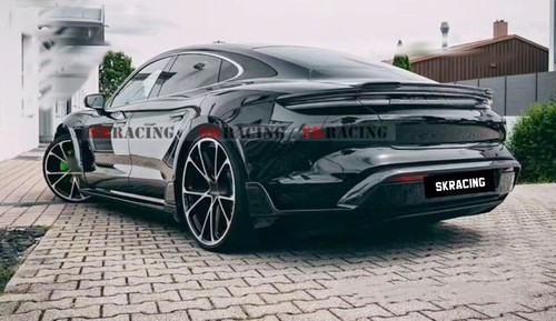 For Porsche Taycan 2020-2024 Carbon Fiber/Forged Carbon Rear Lip Bumper Diffuser - Picture 9 of 15