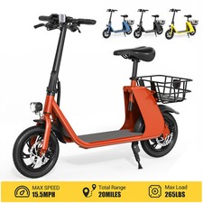 450W Foldable Electric Bike Electric Scooter Seated E-bike UL 2849 Certified