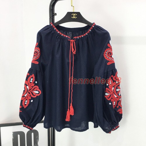 Blusa étnica Vyshyvanka camisas bordadas ucranianas de algodón y lino para mujer - Imagen 3 de 18