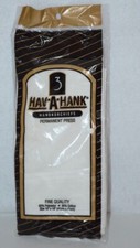 HAV-A-HANK Package of 3 Permanent Press Handkerchiefs White 16" x 16" New NIP