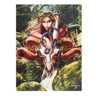 HULDRATITHE LEINWAND PLAKETTE VON ALCHEMY Gothic Fantasy Wandbild Hexei