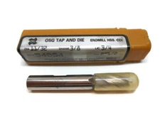 OSG 54094 11/32" High Speed Steel Cobalt 4 Flute Non Center Cutting End Mill