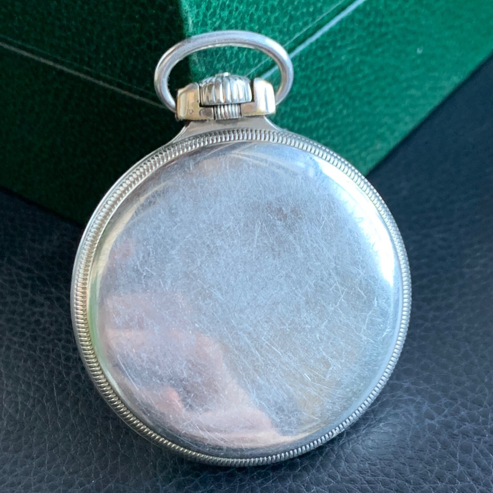 Antique Howard 16S Railroad White Gold Filled Open Face Pocket Watch