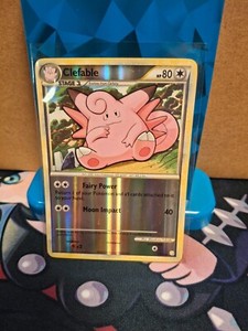 Pokemon TCG Clefable (HeartGold SoulSilver HGSS 3/123) Reverse Holo LP
