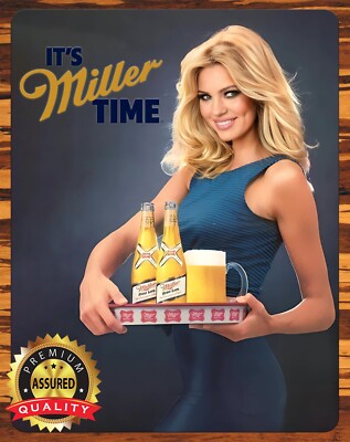 Miller High Life - It' Miller Time - 1980s - Restored - Metal Sign 11 x 14