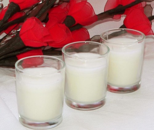 White Wax Wedding Table Room Hall Decoration Votive Candle cglass BUY QTY RQD - Picture 3 of 10