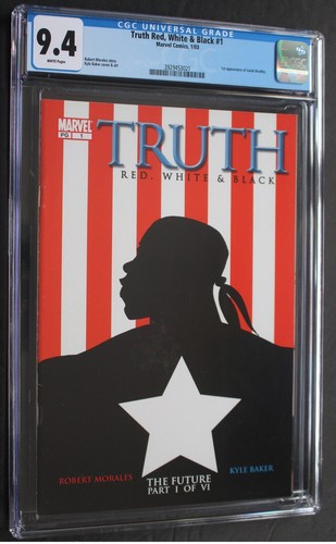 TRUTH RED, WHITE & BLACK #1 1st Isaiah Bradley Captain America MCU 2003 CGC 9.4