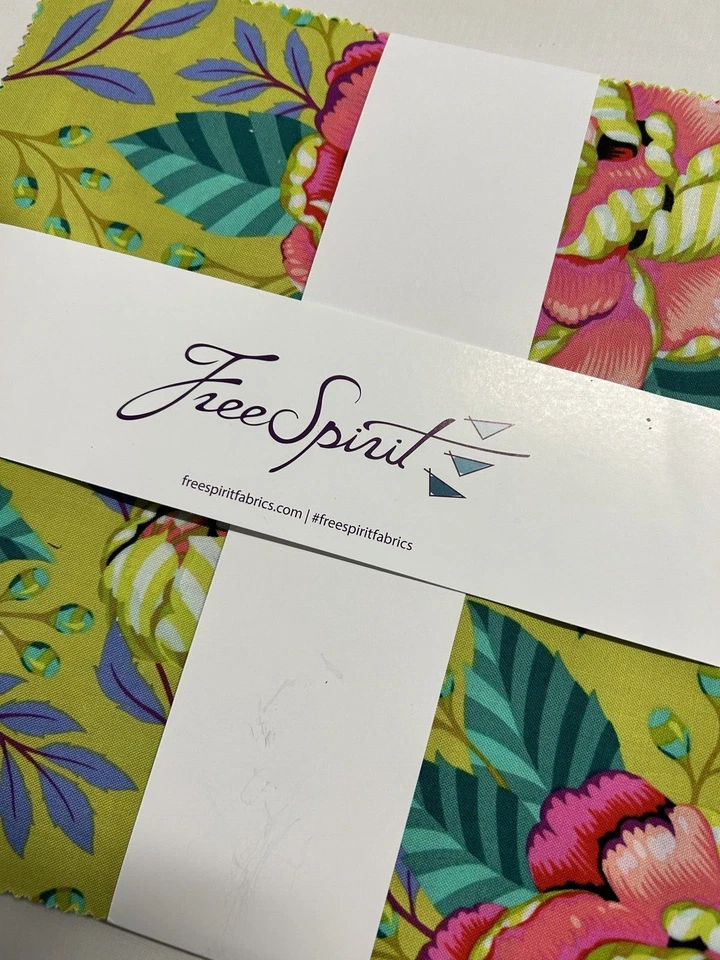 Moon Garden by Tula Pink Layer Cake,42 x 10 Inch Cotton Squares Whimsical PRINTS - Image 2 of 4