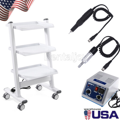 Dental Medical Trolley Steel Mobile Cart /Lab Electric Polishing Micromotor