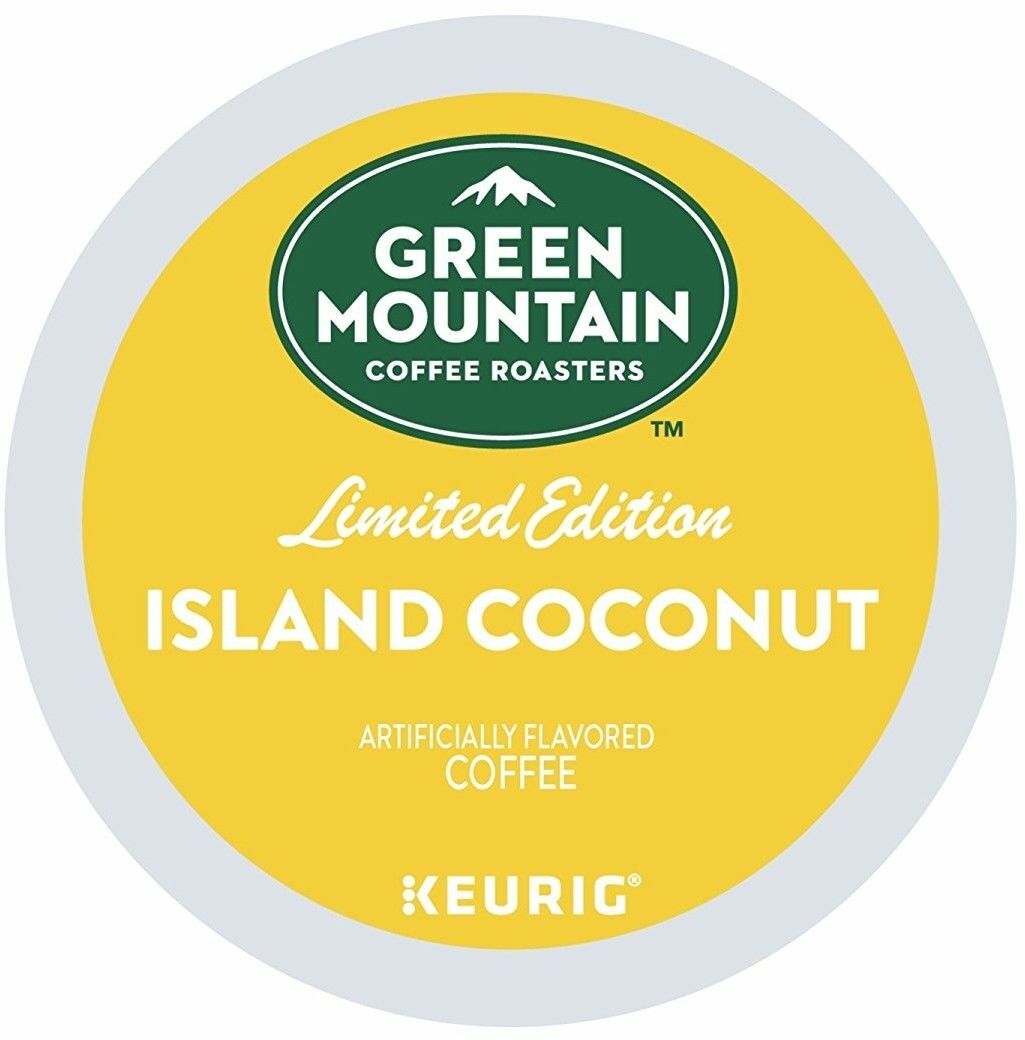 Green Mountain Island Coconut Coffee 96 count Keurig K Cups Free Shipping I
