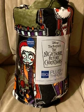 NEW Disney'sTHE NIGHTMARE BEFORE CHRISTMAS Plush Throw Blanket SUPERSOFT 50 X 60