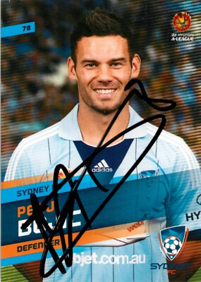 Signed 2013 2014 SYDNEY FC A-League Card PEDJ BOJIC