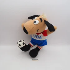 D3005B FIFA World cup Soccer 1994 Jun Planning USA Dog Striker Plush 7" Toy Doll